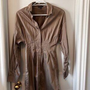 Long sleeved shirt dress